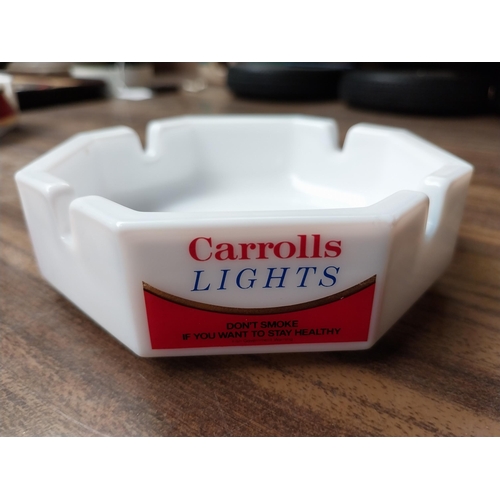 993 - Carroll's No 1 Cigarettes {4 cm H x 14 cm Dia.} and Carroll's Lights Cigarettes {3 cm H x 11 cm Dia.... 