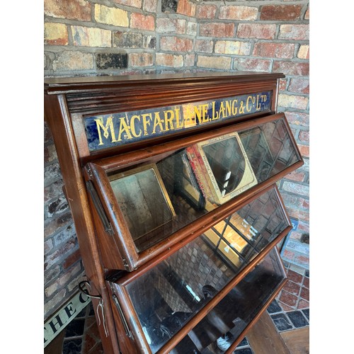 922 - Macfarlane, Lang & Co Ltd Biscuit advertising cabinet {H 132cm x W 108cm x D 45cm}. - NOT AVAILABLE ... 