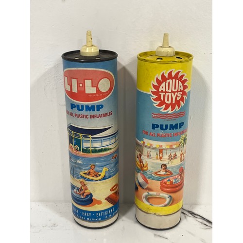 1229 - Pair of balloon pumps  {H 26cm x Dia 6cm }. - NOT AVAILABLE TO VIEW IN PERSON