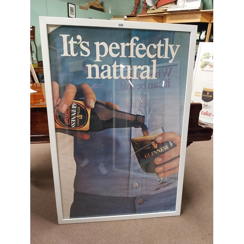 1401A - Original early 1980s large Its Perfectly Natural Guinness advertising print mounted in painted pine ... 