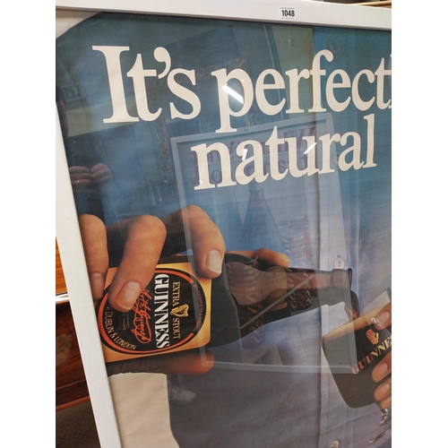 1401A - Original early 1980s large Its Perfectly Natural Guinness advertising print mounted in painted pine ... 