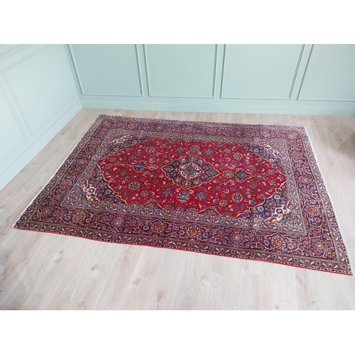 123 - Good quality decorative Persian carpet square {310 cm L x 223 cm W}.