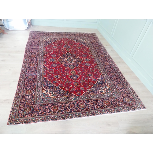 123 - Good quality decorative Persian carpet square {310 cm L x 223 cm W}.