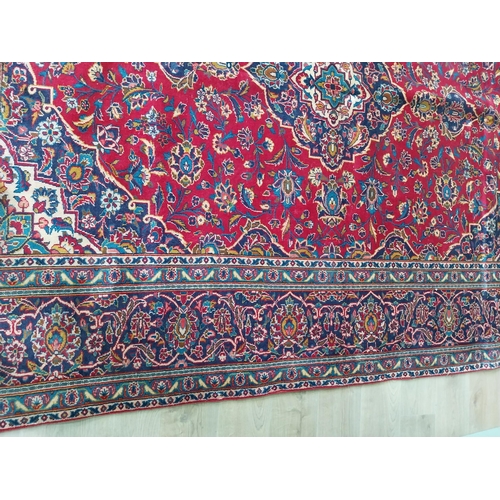 123 - Good quality decorative Persian carpet square {310 cm L x 223 cm W}.