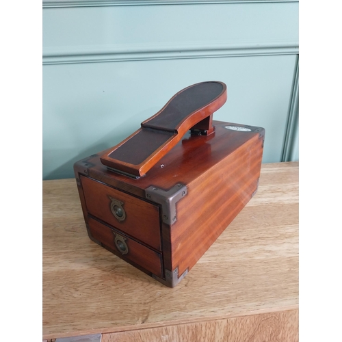 17 - Good quality mahogany Starbay living the legend furniture and accessories shoe shine box in the camp... 