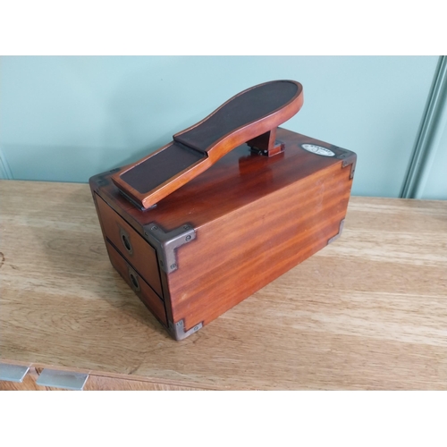 17 - Good quality mahogany Starbay living the legend furniture and accessories shoe shine box in the camp... 