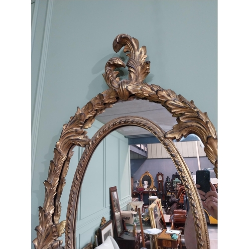 201 - Good quality gilt wall mirror in the Rococo style. {132 cm W x 70 cm W}.