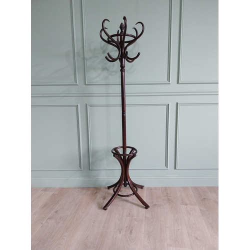 204 - Vintage bentwood hat and coat stand {190 cm H x 70 cm Dia.}.