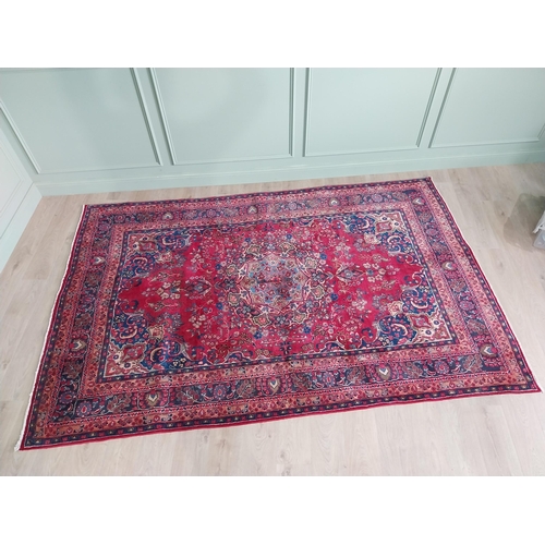 208 - Decorative Persian carpet square {300 cm L x 195 cm W}.