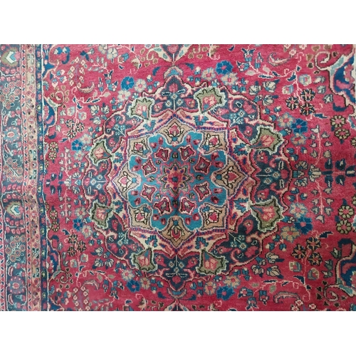 208 - Decorative Persian carpet square {300 cm L x 195 cm W}.