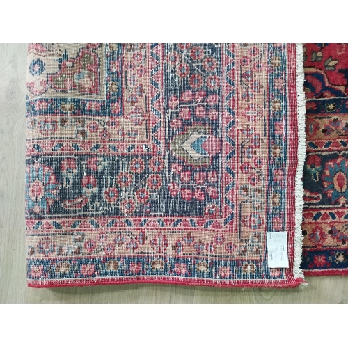 208 - Decorative Persian carpet square {300 cm L x 195 cm W}.