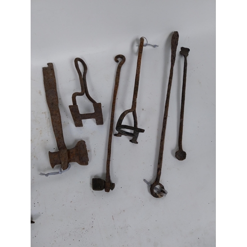 215 - Collection of 19th C. wrought iron branding irons.