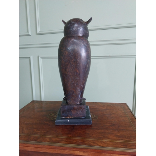 229 - Exceptional quality contemporary bronze sculpture ' The Wise Owl' {52 cm H x 19 cm W x 18 cm D}.