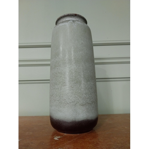 233 - Mid-Century glazed West German pottery vase {41 cm H x 16 cm Dia.}.