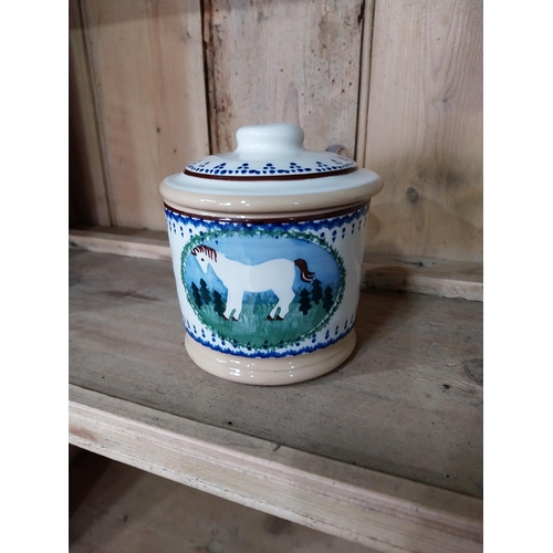 245 - Collection of six Nicholas Mosse Pottery - Sugar bowl, Porridge bowl, Tea plate, Mixing bowl, Teapot... 