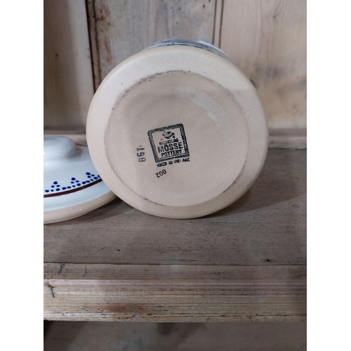 245 - Collection of six Nicholas Mosse Pottery - Sugar bowl, Porridge bowl, Tea plate, Mixing bowl, Teapot... 