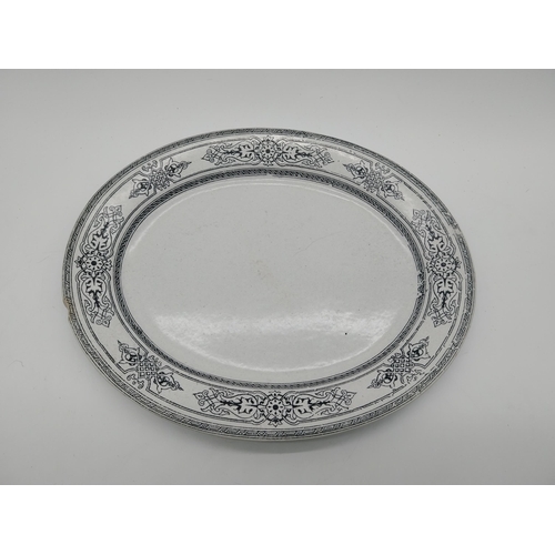 265 - First period Belleek platter {28 cm H x 35 cm W}.