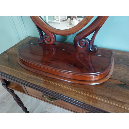 280 - Good quality 19th C. mahogany dressing table mirror {74 cm H x 60 cm W x 26 cm D}.