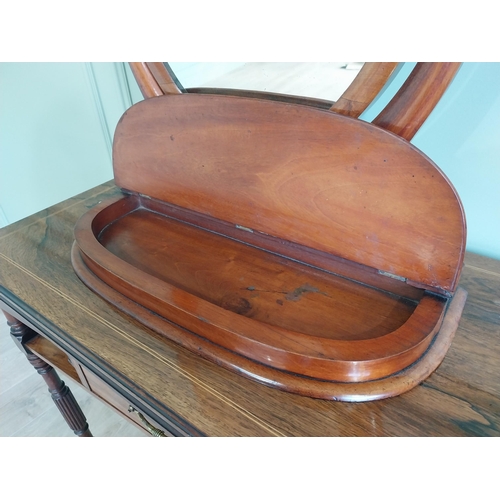 280 - Good quality 19th C. mahogany dressing table mirror {74 cm H x 60 cm W x 26 cm D}.