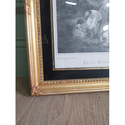 289 - Pair of 19th C. engravings mounted in gilt frames {48 cm H x 53 cm W}.