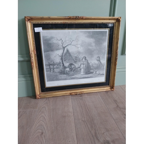 289 - Pair of 19th C. engravings mounted in gilt frames {48 cm H x 53 cm W}.