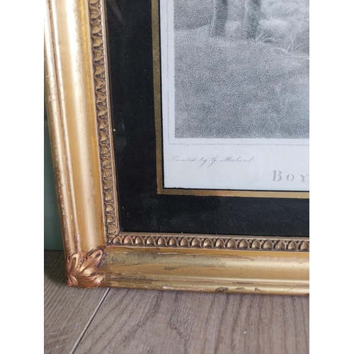 289 - Pair of 19th C. engravings mounted in gilt frames {48 cm H x 53 cm W}.