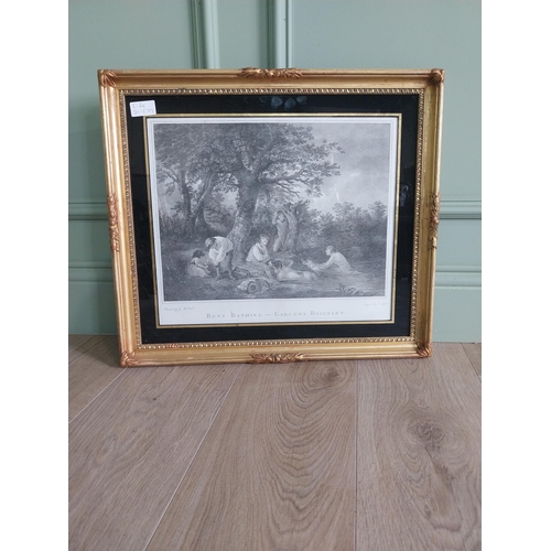 289 - Pair of 19th C. engravings mounted in gilt frames {48 cm H x 53 cm W}.