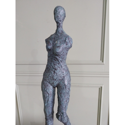 308 - Exceptional quality bronze sculpture of a Lady {96 cm H x 30 cm W x 17 cm D}.