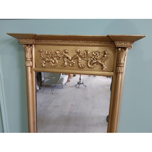 309 - Regency gilt pier mirror {96 cm H x 64 cm W}.