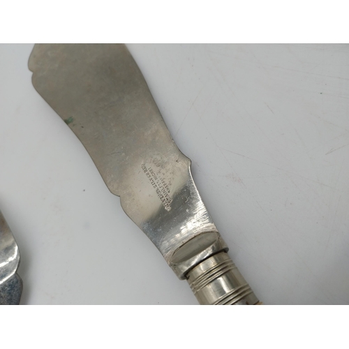 310 - Collection of Sheffield stainless steel cutlery with bone handles.