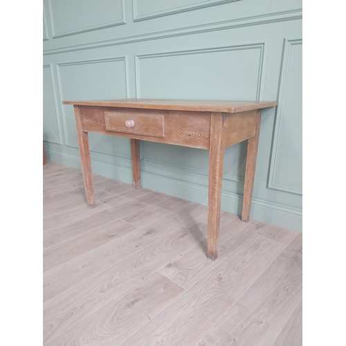 33 - 19th C. pine side table with single drawer in the frieze raised on square tapered legs {76 cm H x 11... 