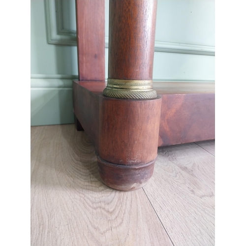 336 - William IV mahogany French console table with marble top and ormolu mounts {80 cm H x 96 cm W x 38 c... 