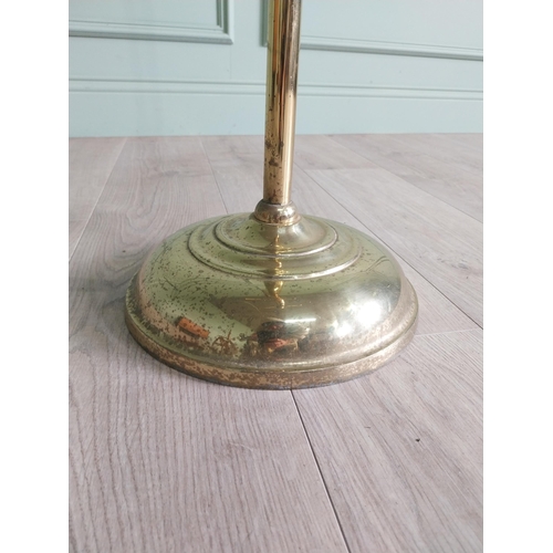 36 - Good quality Mid-century brass valet stand {117 cm H x 46 cm W x 30 cm D}.