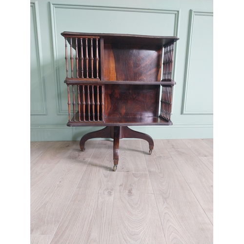 364 - 19th C. rosewood revolving bookcase by Howard and Sons {75 cm H x 60 cm W x 60 cm D}.