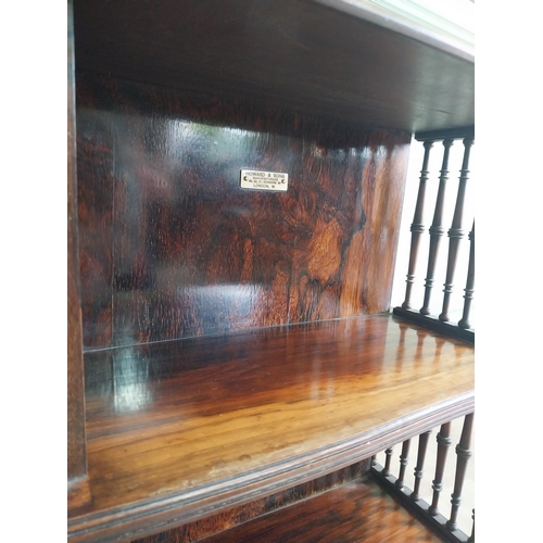 364 - 19th C. rosewood revolving bookcase by Howard and Sons {75 cm H x 60 cm W x 60 cm D}.