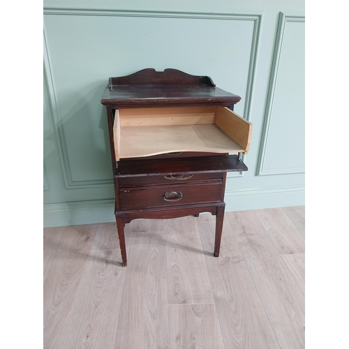 431 - Edwardian mahogany music cabinet with four drawers raised on square  tapered legs {84 cm H x 51 cm W... 