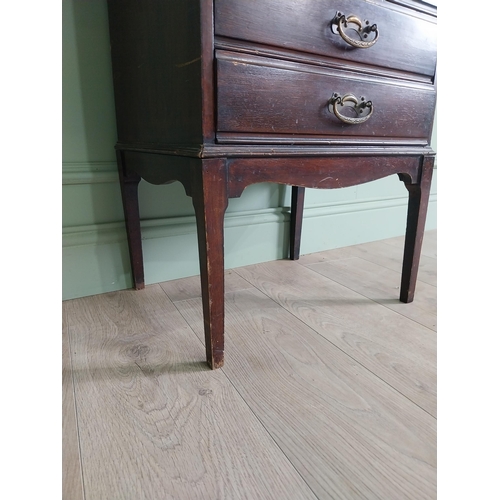 431 - Edwardian mahogany music cabinet with four drawers raised on square  tapered legs {84 cm H x 51 cm W... 