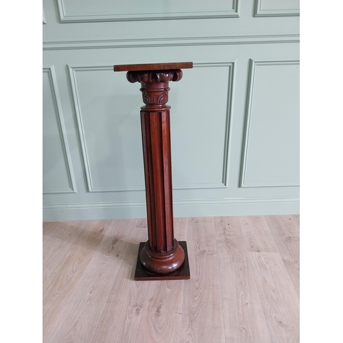 433 - Good quality mahogany jardini�re stand {107 cm H x 30 cm W x 30 cm D}.