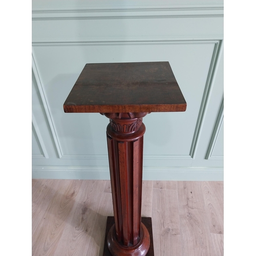 433 - Good quality mahogany jardini�re stand {107 cm H x 30 cm W x 30 cm D}.