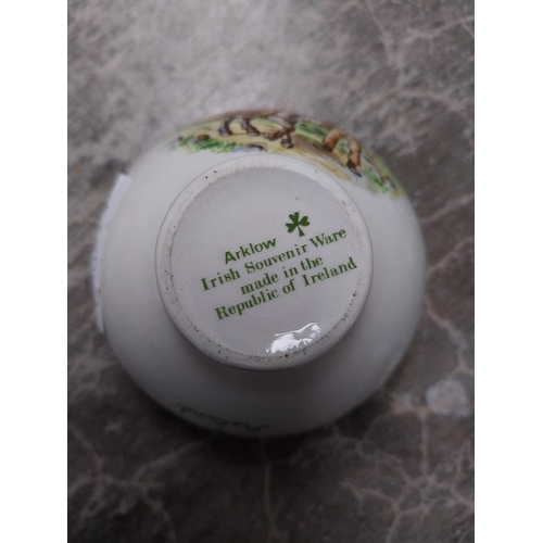 437 - Seven ceramic plates and two small Arklow pottery bowls.