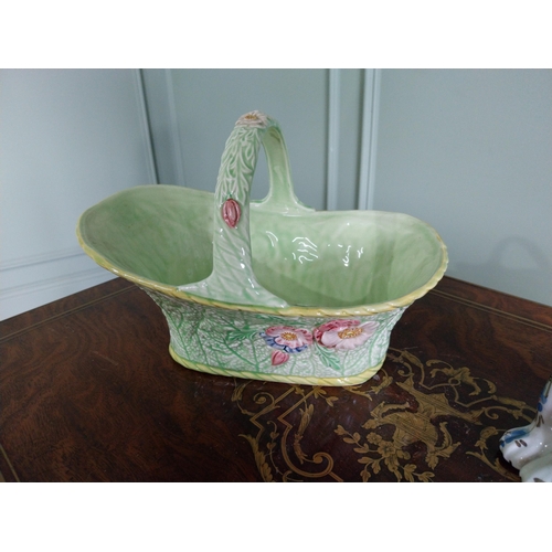 450 - Early 20th C. ceramic vase and model of a Rabbit {17 cm H x 25 cm W x 18 cm D and 24 cm H x 14 cm W ... 