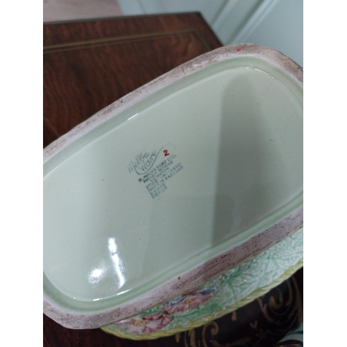 450 - Early 20th C. ceramic vase and model of a Rabbit {17 cm H x 25 cm W x 18 cm D and 24 cm H x 14 cm W ... 