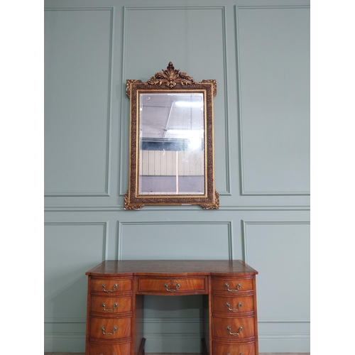 459 - Edwardian French giltwood wall mirror {133 cm H x 85 cm W}.