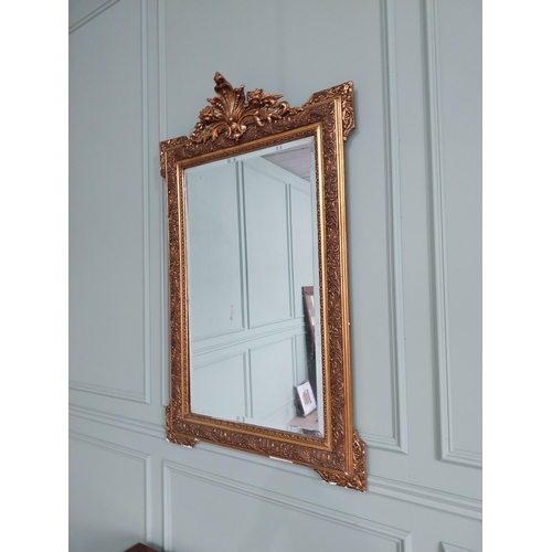 459 - Edwardian French giltwood wall mirror {133 cm H x 85 cm W}.