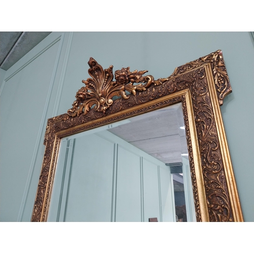 459 - Edwardian French giltwood wall mirror {133 cm H x 85 cm W}.