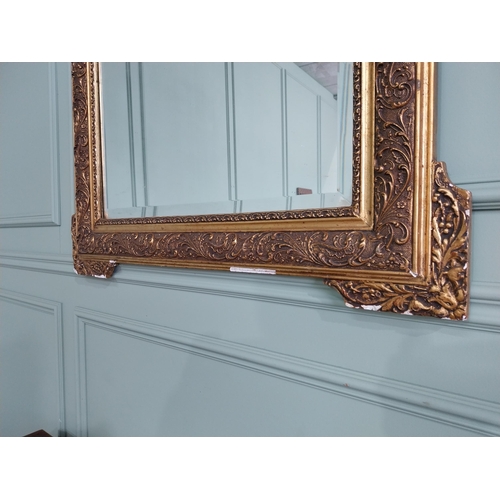 459 - Edwardian French giltwood wall mirror {133 cm H x 85 cm W}.