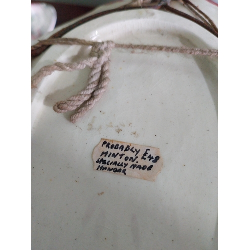 461 - Collection of nine pieces of early 20th C. ceramic dishes and vase.