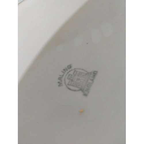 461 - Collection of nine pieces of early 20th C. ceramic dishes and vase.