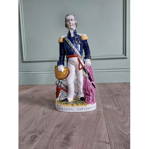 467 - 19th C. Staffordshire figure of General Napier {41 cm H x 19 cm W x 15 cm D}.