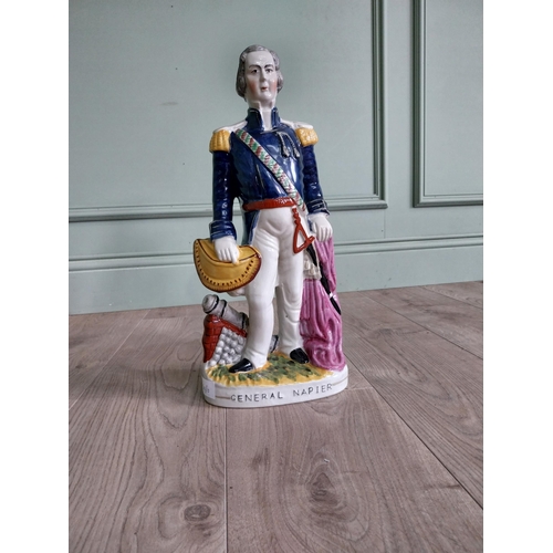 467 - 19th C. Staffordshire figure of General Napier {41 cm H x 19 cm W x 15 cm D}.
